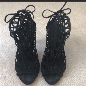 Zara Black Caged Heels- 10US/40EU